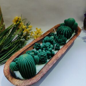 wooden boat candle