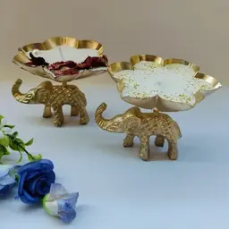 Premium Scented Elephant Diya in Gold
