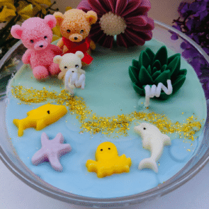 Ocean Glass Bowl Candle – Handmade Scented Decor by Nishvine