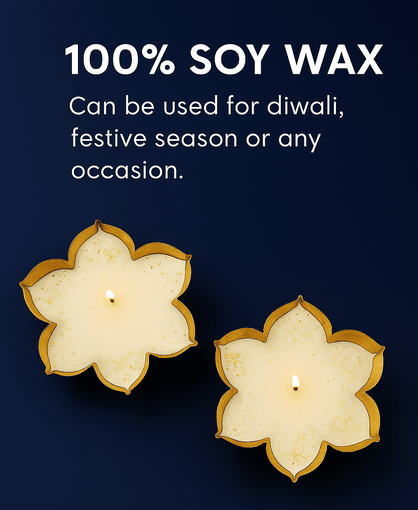 Glitter Urli Candles – 3" Soy Wax Floral Gift Set of 2 - Image 3