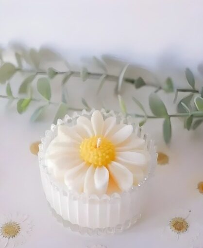 Mini Crystal Scented Candle Jar – White Soy Wax, Pack of 1