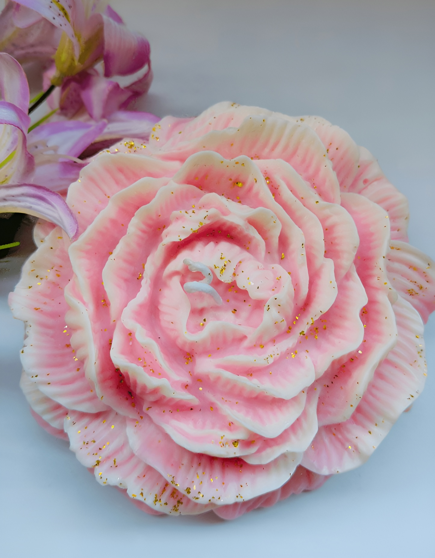 Peony Candle – Big Size Scented Wax for Pooja & Gifting