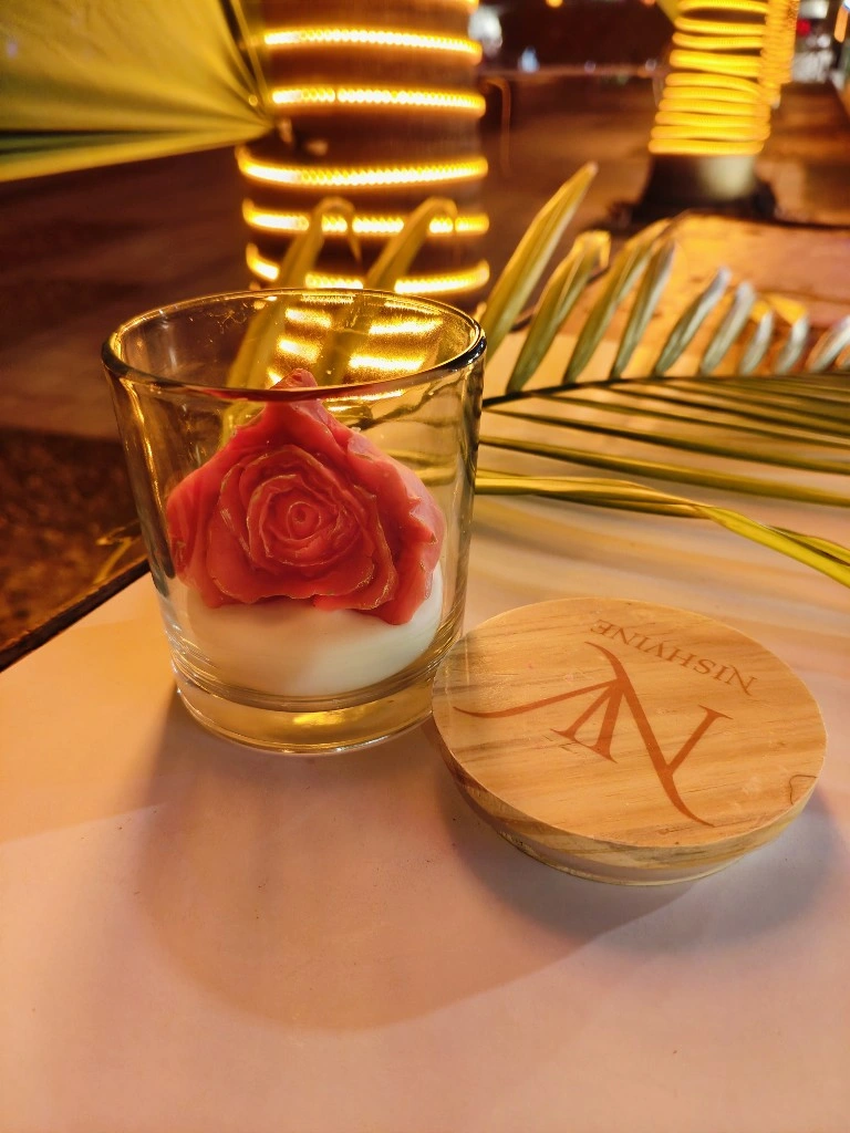 Airtight Heart Jar Candle – Rose Soy Wax Gift (Red, 1 Pc)