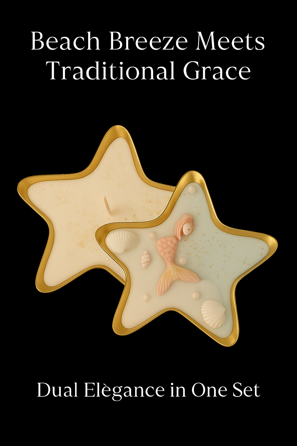 Star Shaped Urli Scented Candle – Set of 2, 4 Inch, 20-Hour Burn