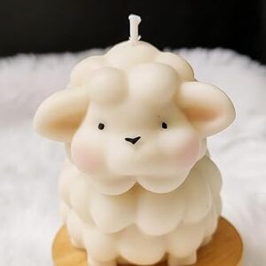 Sheep candle soy wax gift with sandalwood scent