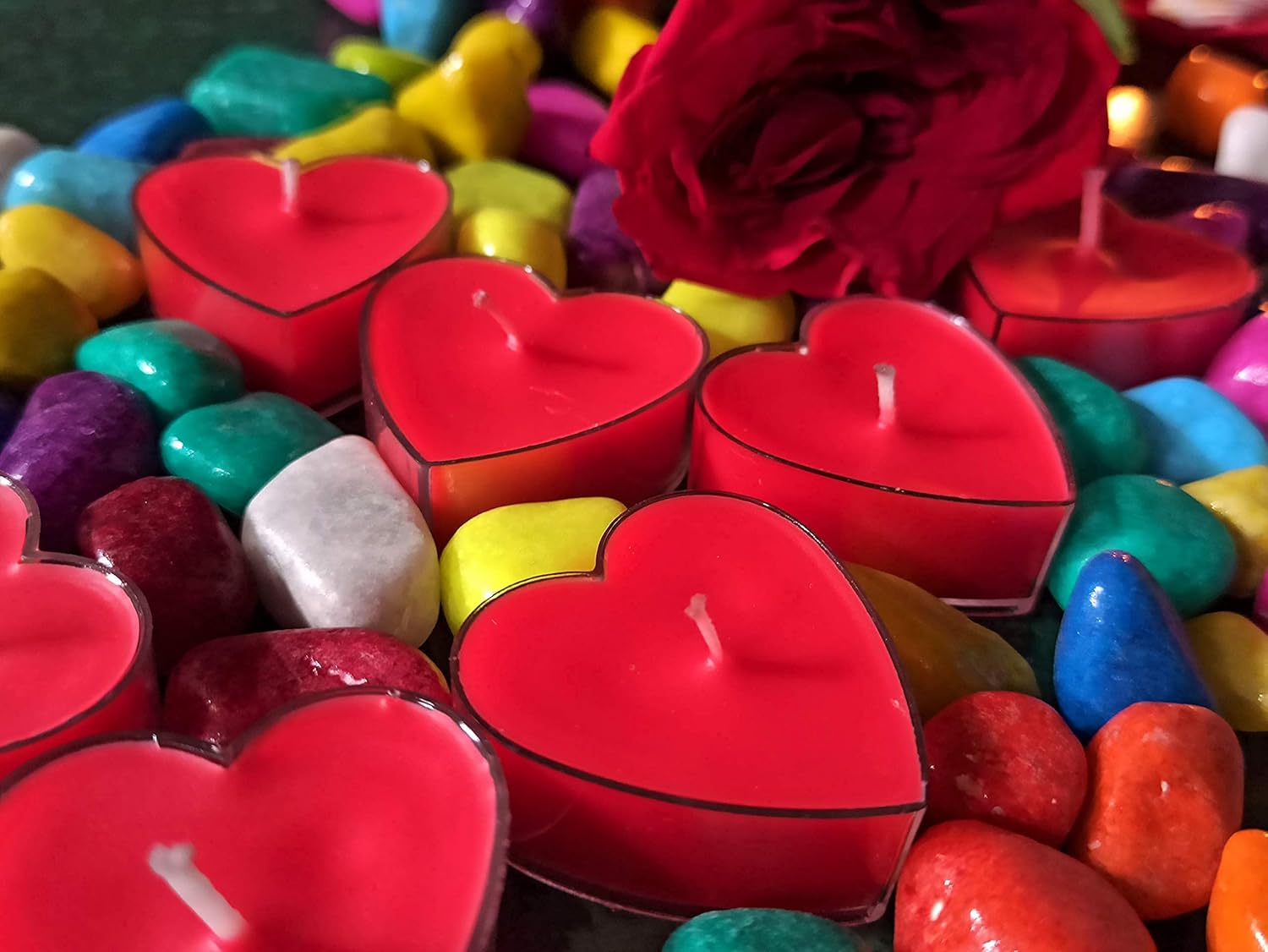 Soy Wax Scented Candles – Heart Shape, Pack of 12 - Image 3