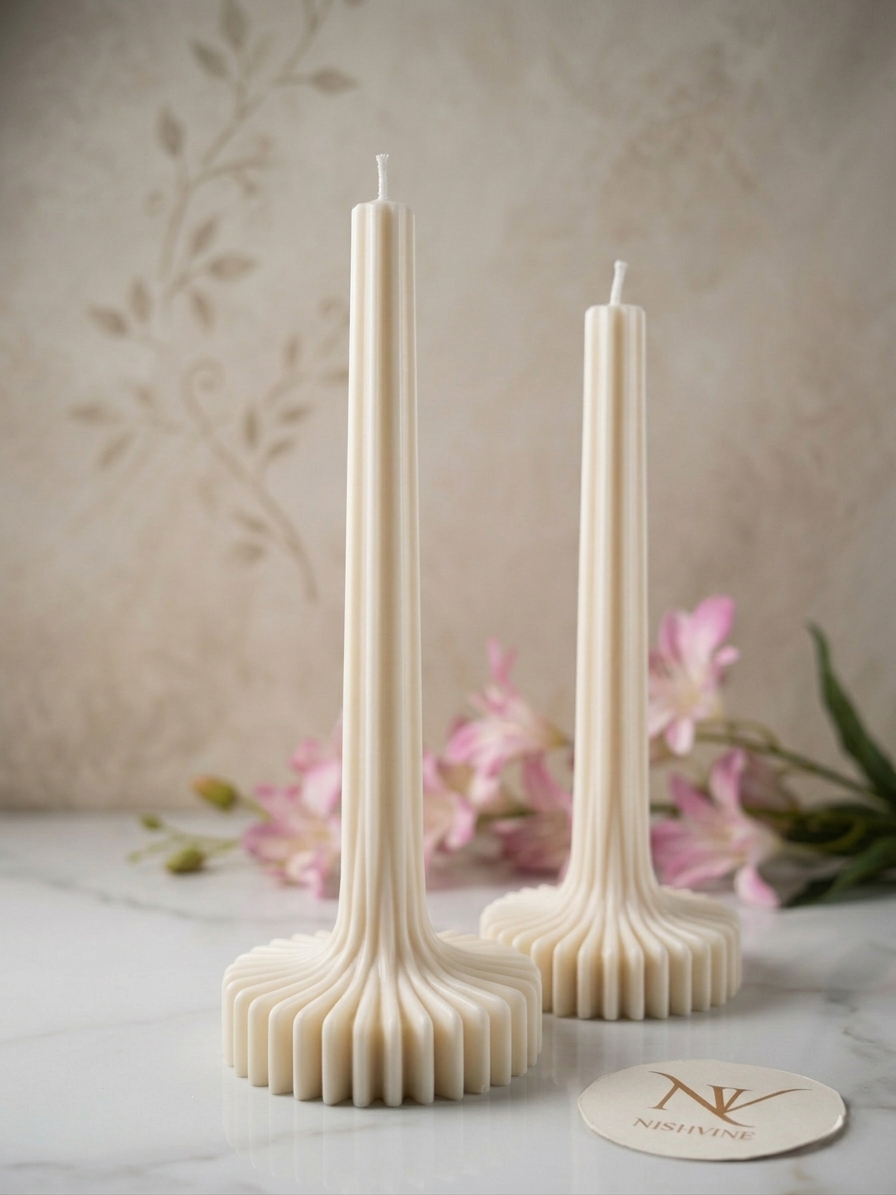 NishVine Big Vase Candle – 11 Inch Sculptural Soy Wax