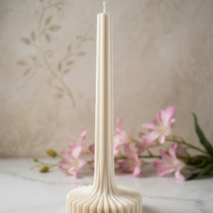 NishVine Big Vase Candle – 11-inch sculptural soy wax decorative candle for minimalist home décor