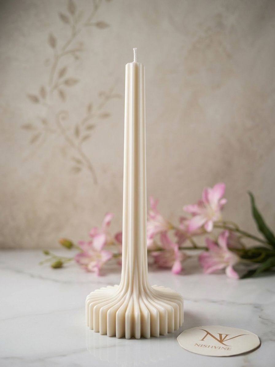 NishVine Big Vase Candle – 11 Inch Sculptural Soy Wax