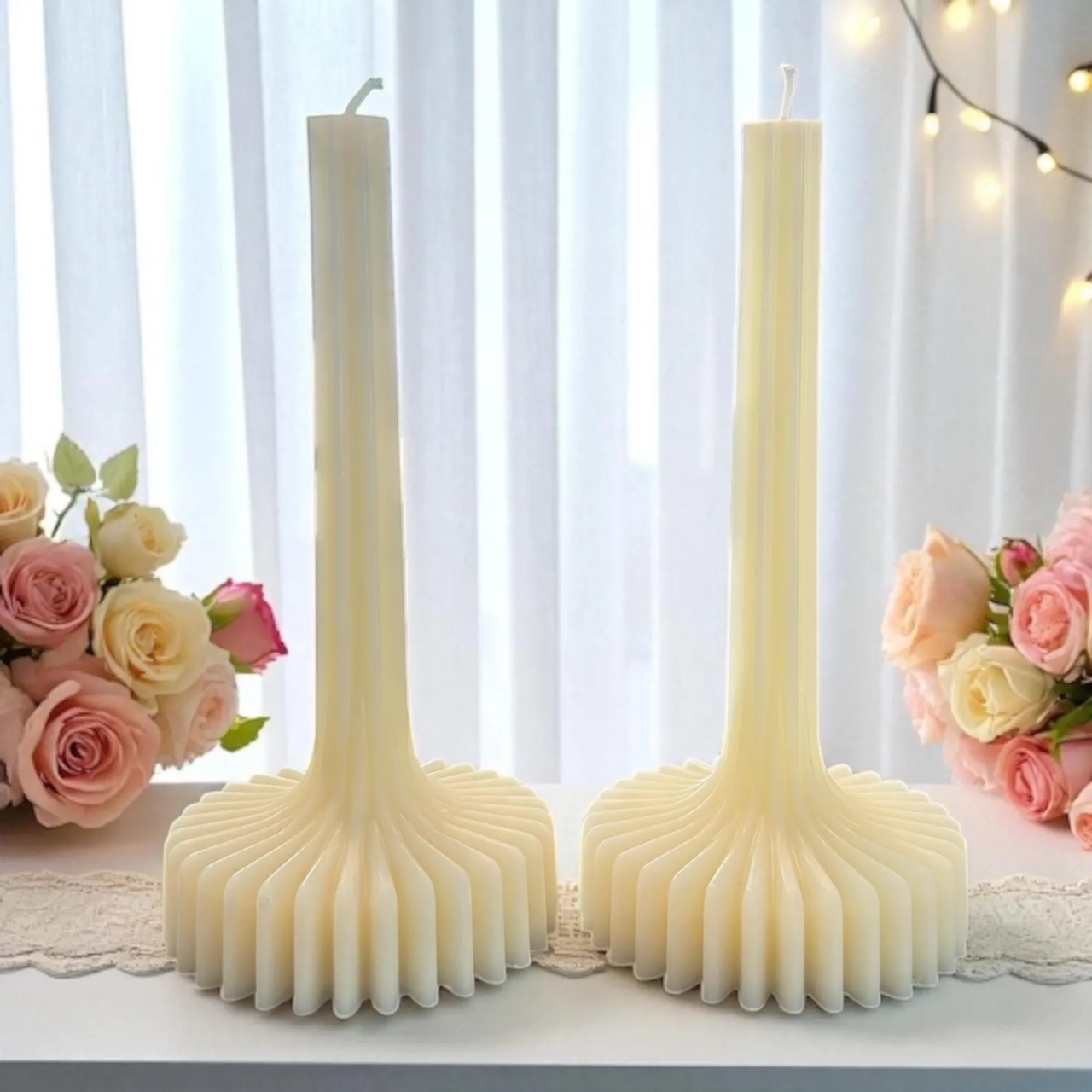 NishVine Big Vase Candle – 11 Inch Sculptural Soy Wax