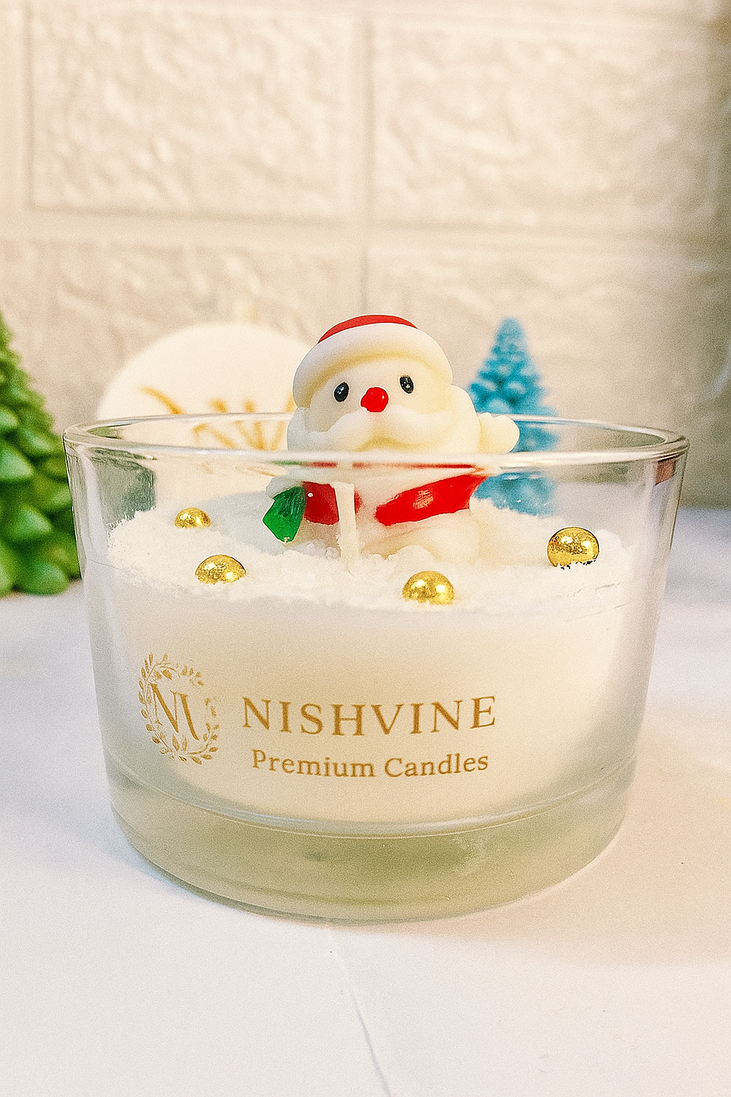 Cute Santa Christmas Bowl Candle – 150g Soy Wax