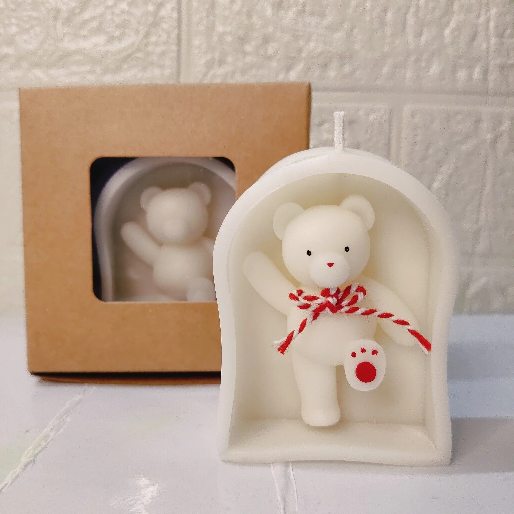 Bear in Frame Candle – Soy Wax Decorative