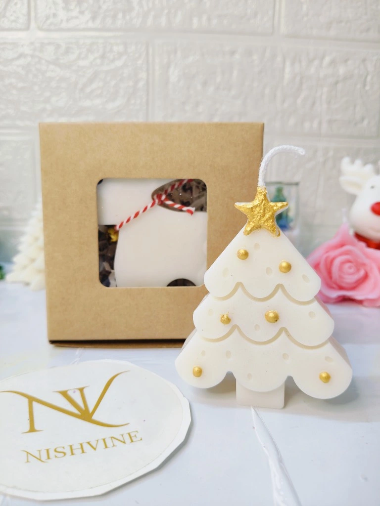 2D Christmas Tree Scented Candles – Pack of 2 Vanilla Soy Wax