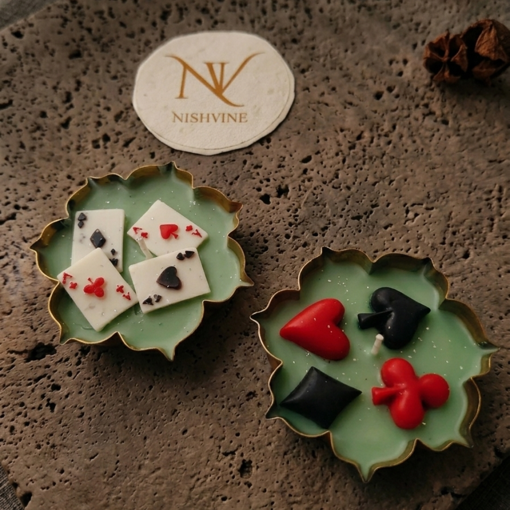 Urli Candle Set of 2 – Playing Card Theme