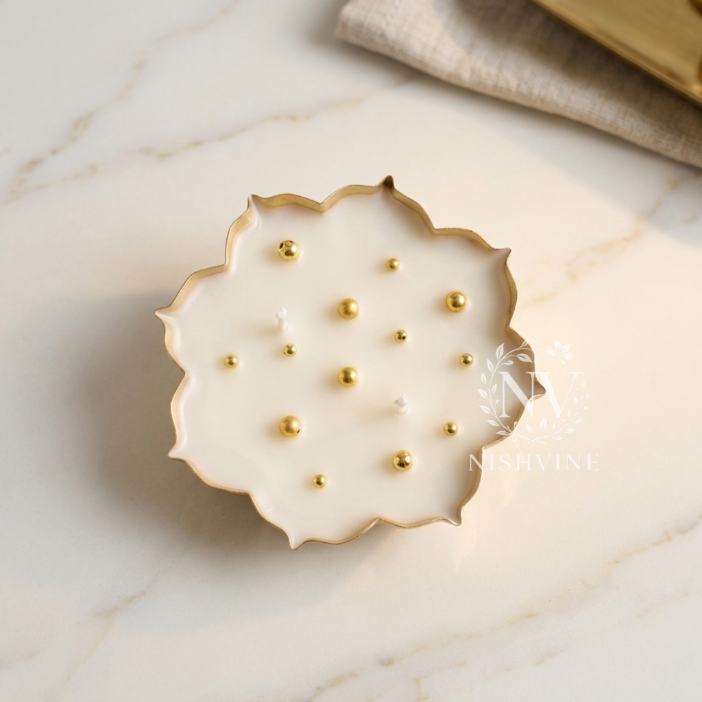 4.5‑Inch URLI – Handmade Floral Design with Pearl