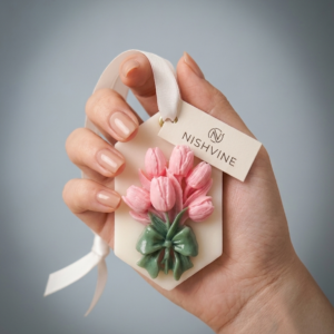 Wax Sachet – Handmade Pink Floral Relief Design