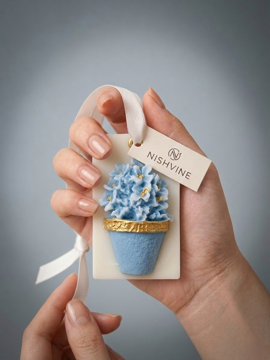 Rectangle Wax Sachet – Blue Flower Pot