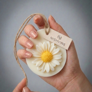 Oval Wax Sachet – White Daisy Design
