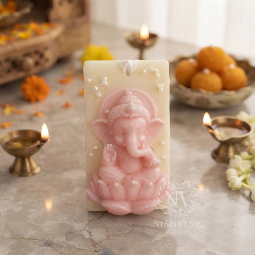 Wax Sachet – Ganesha Relief Design (7.7 × 5 cm)