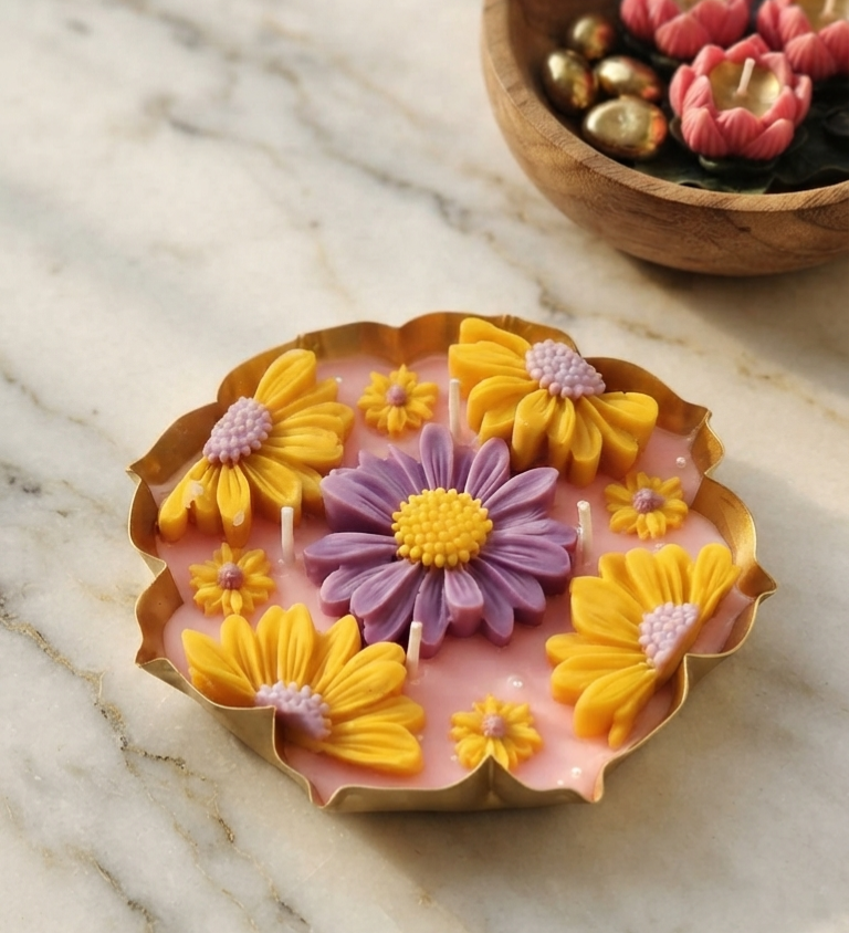 Urli Candle – Boat‑Style Decorative Wax Candle (5.5 Inches)